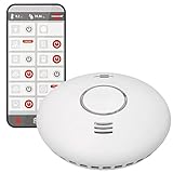 Brennenstuhl Connect WiFi Rauch-und Hitzewarnmelder WRHM01 mit App-Benachrichtigung (WLAN...