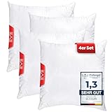 EVE Textile 4er Set Diamond Plus Kopfkissen 80x80 | Steppkissen mit Microfaserfüllung |...