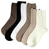 Vin Beauty 6 Paar Damen-Crew-Socken, Damen-Multipack aus Premium Baumwolle, ästhetische...