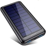 Feob Solar Powerbank 26800mAh, [2024 Upgrade Steuerungs-IC] Solar Ladegerät 2 USB...