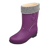 Memmyly Regenstiefel für Damen, Original, Gummistiefel, Wadenstiefel, extra breit,...