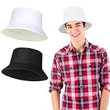 AIYVELU 2 Stück fischerhut damen, sonnenhut herren, Fischerhüte Bucket Hat Unisex...