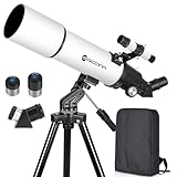 Teleskope für Erwachsene Astronomie, 80mm Aperture 600mm Refraktor Teleskop für Kinder,...