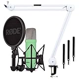 Rode NT1 Signature Green Studio-Mikrofon Grün + keepdrum MS138 Gelenkarm-Stativ Weiss