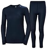 Helly Hansen Damen W Hh Comfort Light Set Base Layer, Navy, 36