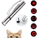 VOVIGGOL LED Pointer für Katzen Spielzeug, 7 in 1 und 5 Muster USB Wiederaufladbar...