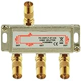 TronicXL Premium 3-fach Koax Antennenverteiler HD 3D 4K Verteiler Weiche Splitter für...