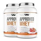 WFN Approved Whey - Erdbeere - 2x 1 kg Dose - Eiweißpulver mit Laktase - Sehr gut...