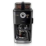 Philips Filterkaffeemaschine mit Mahlwerk – 1.2-Liter-Glaskanne, bis zu 12...