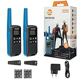 DC DECROSS 63 Walkie Talkie Kinder und Erwachsene, 2Set Walki Talki bis zu 8 km, PMR446 16...