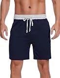 Bresdk Shorts Schlafhose Herren Kurz Freizeithose Kurze Hose Baumwolle Sommer...