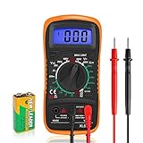 Digital Multimeter Voltmeter Batterietester Spannungsprüfer Durchgangsprüfer Ohm Volt...