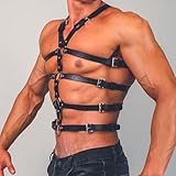 VKFOFEG Harness Männer Leder, Einstellbare Harness Männer Gay Harness Herren...