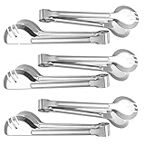 PUDSIRN 6PCS Edelstahl Servierzange, 9 Zoll Food Servierzange Vorspeise Buffet Zange...