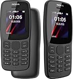 Nokia 106 All Carrier 4 GB Dual SIM 2018 Dunkelgrau mit LED-Taschenlampe –...