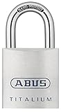 ABUS Titalium Vorhängeschloss 80TI/50 - Kellerschloss mit leichtem, massiven...