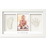 Baby Handabdruck und Fußabdruck Set – Gipsabdruck Baby Hand und Fuß für Neugeborene,...