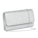 OSDUE Kettentasche, Clutch Damen, Glitzer Abendtasche, Elegante Envelope Tasche...