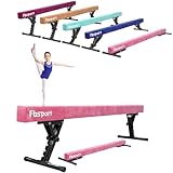 FBSPORT Schwebebalken Kinder Einstellbare Gymnastik Balance Beam 244CM, 5 Höhen...