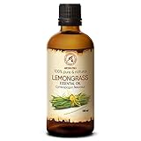 Zitronengras Öl 100ml - Cymbopogon Flexuosus - Indien - 100% Natürlich & Rein...