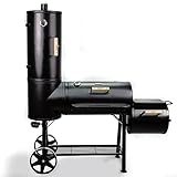 TAINO CHIEF 130 XXL Smoker 130kg BBQ GRILLWAGEN Holzkohle Grillkamin 3,5 mm...