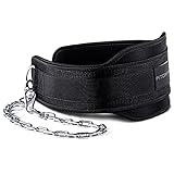 Fitgriff® Dip Gürtel mit Kette + 2 Karabiner, Dip Belt für Bodybuilding, Krafttraining,...