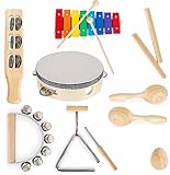 Classic Cantabile Kinder-Percussion Set - 13-Teiliges Percussion Set mit Glockenspiel,...