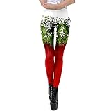 Damen-Leggings mit hoher Taille – Weihnachtsleggings für Damen, Übergröße,...