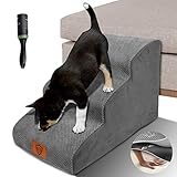 ZNM Hundetreppe für Hunde und Katzen, 3 Stufen wasserdichte Katzentreppe für Sofa...