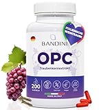 Bandini® OPC Traubenkernextrakt 200 Kapseln | Höchster OPC Gehalt nach HPLC |95% reines...