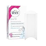 Veet Pure Kaltwachsstreifen für Bikinizone & Achseln - Haarentfernung für sensible Haut...