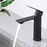 HOMELODY Wasserhahn Bad Schwarz Waschtischarmatur Mischbatterie Bad Armatur Badezimmer...