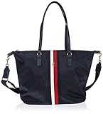 Tommy Hilfiger Damen Poppy Tote Corp Tragetasche, Space Blue