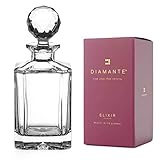 DIAMANTE Whisky-Karaffe, Bleikristall, mit 24 % Blei, 800 ml, in Geschenkbox