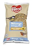 Aime Vogelfutter, Verschiedene Samenmischungen und Nährstoffe, Beutel mit 1 kg,...