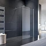 SONNI Duschwand Glas 120 x 200 cm Walk In Dusche 8 mm NANO Glas Duschtrennwand Glas...