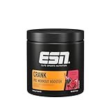 ESN Crank, Fresh Berry Juice, 380 g, Pre Workout Booster, vegan, geprüfte Qualität -...