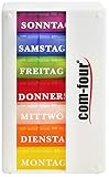 com-four® Medikamentendosierer 7 Tage - Medikamenten-Box (Morgens, Mittags, Abends) -...