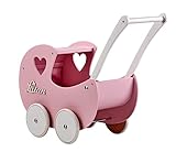 LoveGifts Puppenwagen Lauflernwagen aus Holz - Puppen Wagen im Vintage Stil Retro Look...