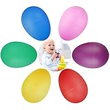 24 Stück Eier Maracas Eier Shaker Set Rasseleier Rhythmus aus Kunststoff für Baby...