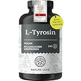 Veganes L-Tyrosin (240 Kapseln) - hochdosiert mit 1000 mg pro Tagesdosis - 4 Monate...