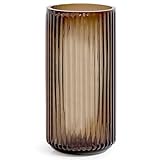 Aoderun Glas Blume Vase 7.5 Zoll gerippte Vase Riffelglas Vase für Wohnzimmer...