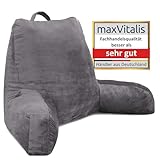 maxVitalis Rückenkissen, Lesekissen für Bett und Sofa mit Armlehnen – Ideal...