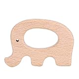 5Pcs Beißring Holz Natürliches Buchenholz Holzbeißring Baby Niedliche Tierform für...