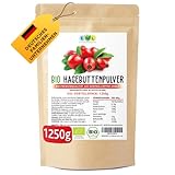 EWL Naturprodukte Bio Hagebuttenpulver 1250g XXL Vorteilspack in Rohkostqualität | Ganze...