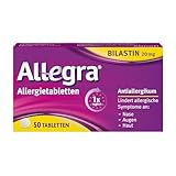 Allegra Allergietabletten 50 Stk – Antihistaminikum - Wirkstoff Bilastin - schnell und...