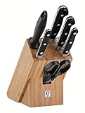 ZWILLING Professional S Messerblock, 7-teilig, Bambusblock, Messer, Wetzstab und...