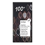 Vivani - Edel Bitter 100% Cacao + Nibs Schokolade Santo Domingo - 80 g - 10er...