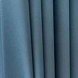 Aotiwe Vorhänge Wohnzimmer Lang, Curtains Living Room Einfarbig Blau Küchengardinen...