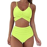 HHOP Bikini große größen Damen Bikini Tankini Cup f Badeanzug Damen Hijab badekleider...